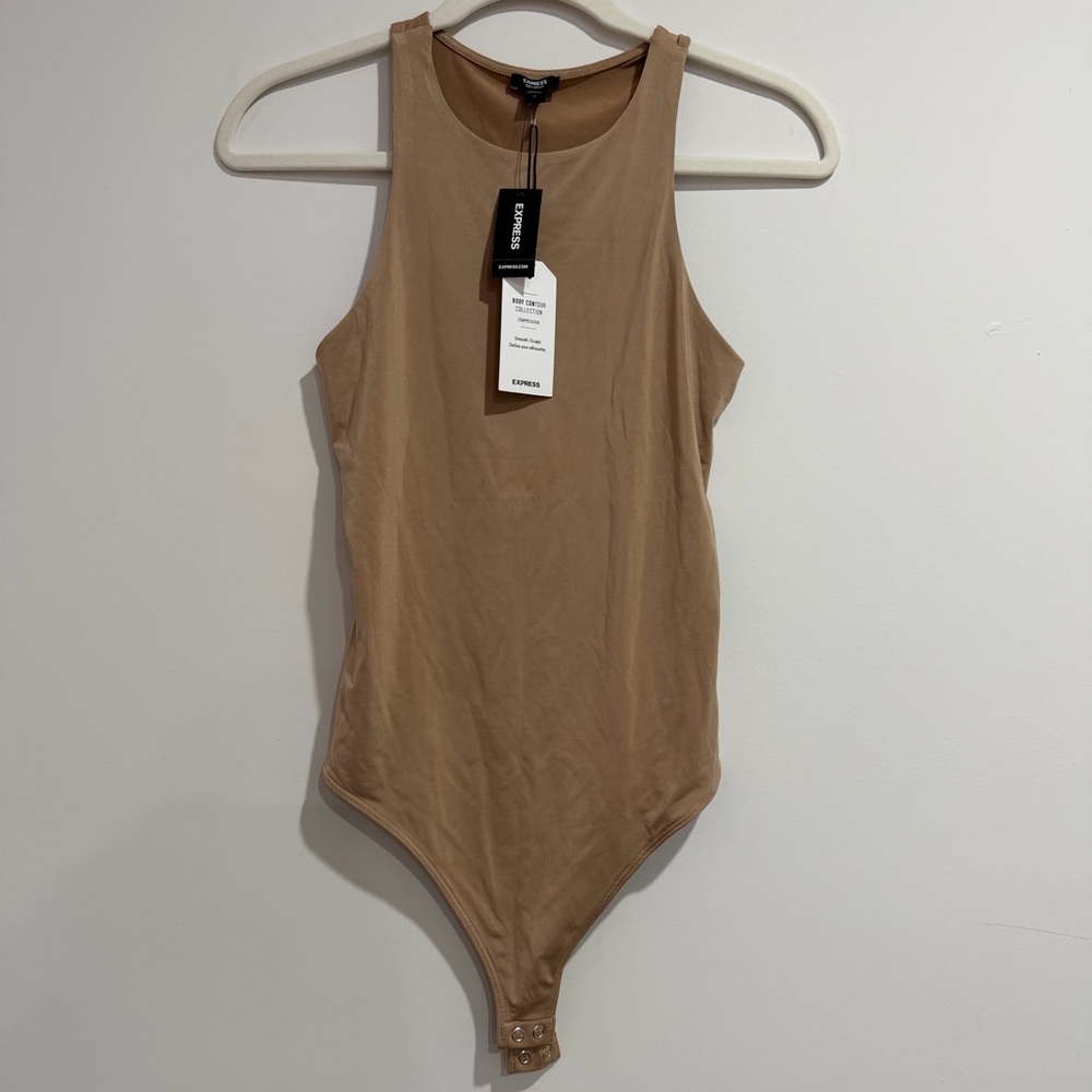 Express Body Contour High-Neck Sleeveless Thong Bodysuit NWT